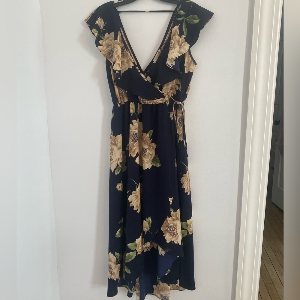 Navy floral dress